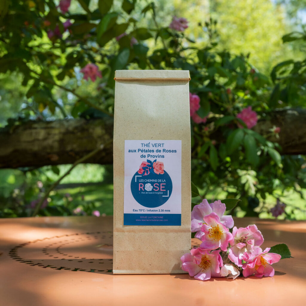 Thé vert à la rose de damas bio Les chemins de la rose