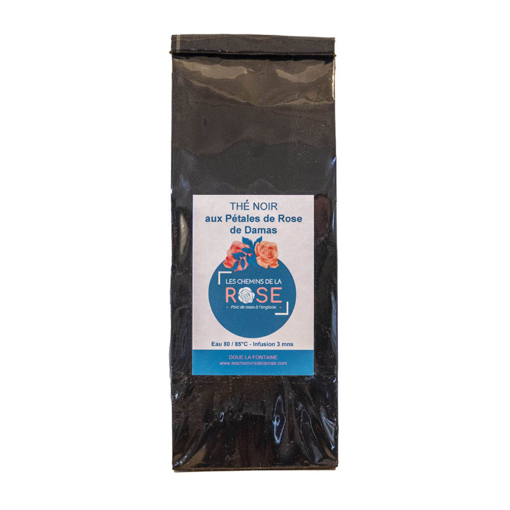 Thé noir à la rose de damas bio Les chemins de la rose