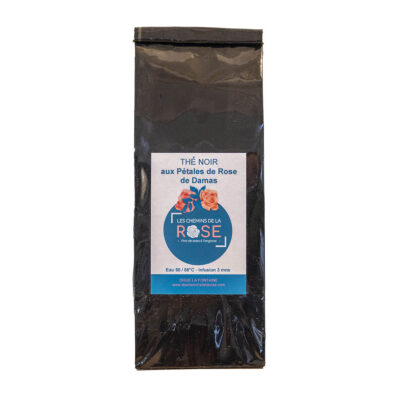 Thé noir à la rose de damas bio Les chemins de la rose