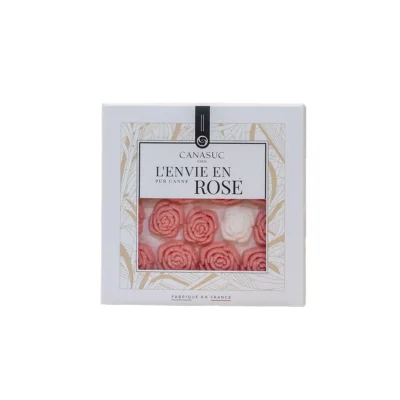 boite fenêtre de 36 sucres en forme de rose Canasuc 105 grammes