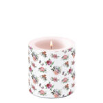bougie charlotte white ambiente petit motif florale élégant et coloré sur fond blanc