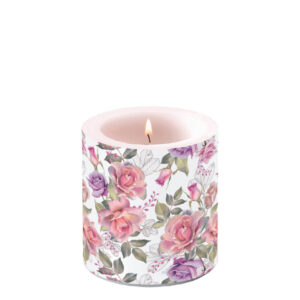 bougie josephine de chez ambiente motif florale coloré et élégant