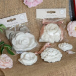Ensemble de rose en plâtre parfumé rose élixir et rose élégante décors en plâtre mathilde m