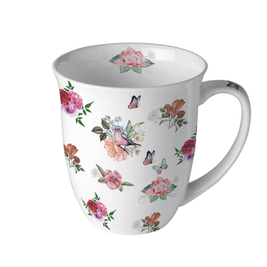 tasse mug 40 cl collection charlotte white de chez ambiente