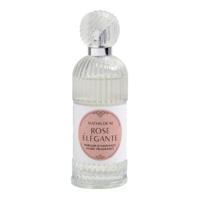 parfum d'ambiance rose élégante de mathilde m dans un flacon en verre 100 ml
