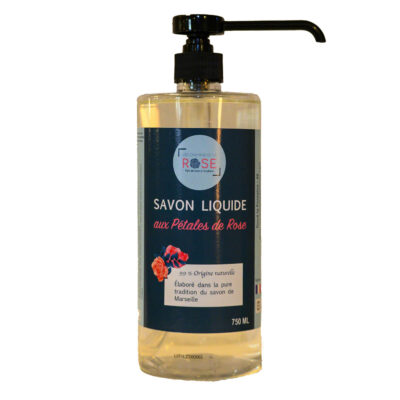 savon liquide aux pétales de roses les chemins de la rose