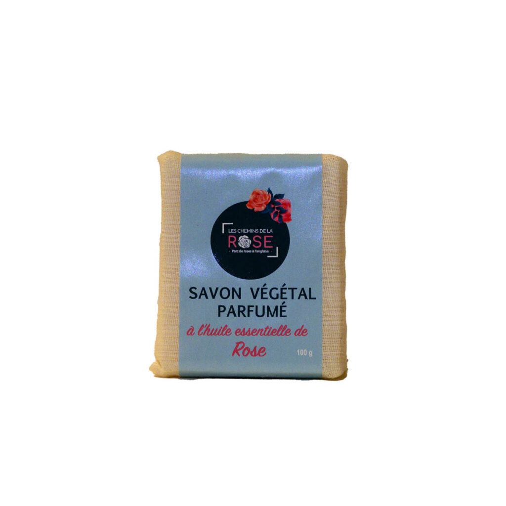 savon invité à l'huile essentielle de rose les chemins de la rose 100 g
