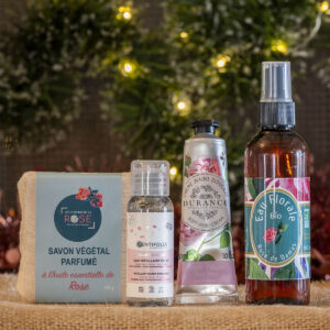 calendrier de l'avant beauté calendrier skincare 4 produits savon végétal eau micellaire centifolia eau de rose de damas crème mains durance