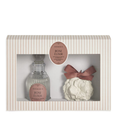 coffret intemporelle rose élixir diffuseur de parfum et décor parfumé